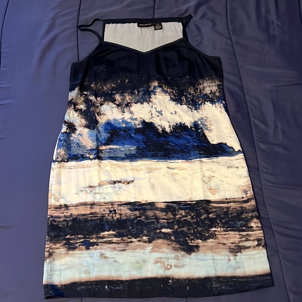 DKNY print mini dress